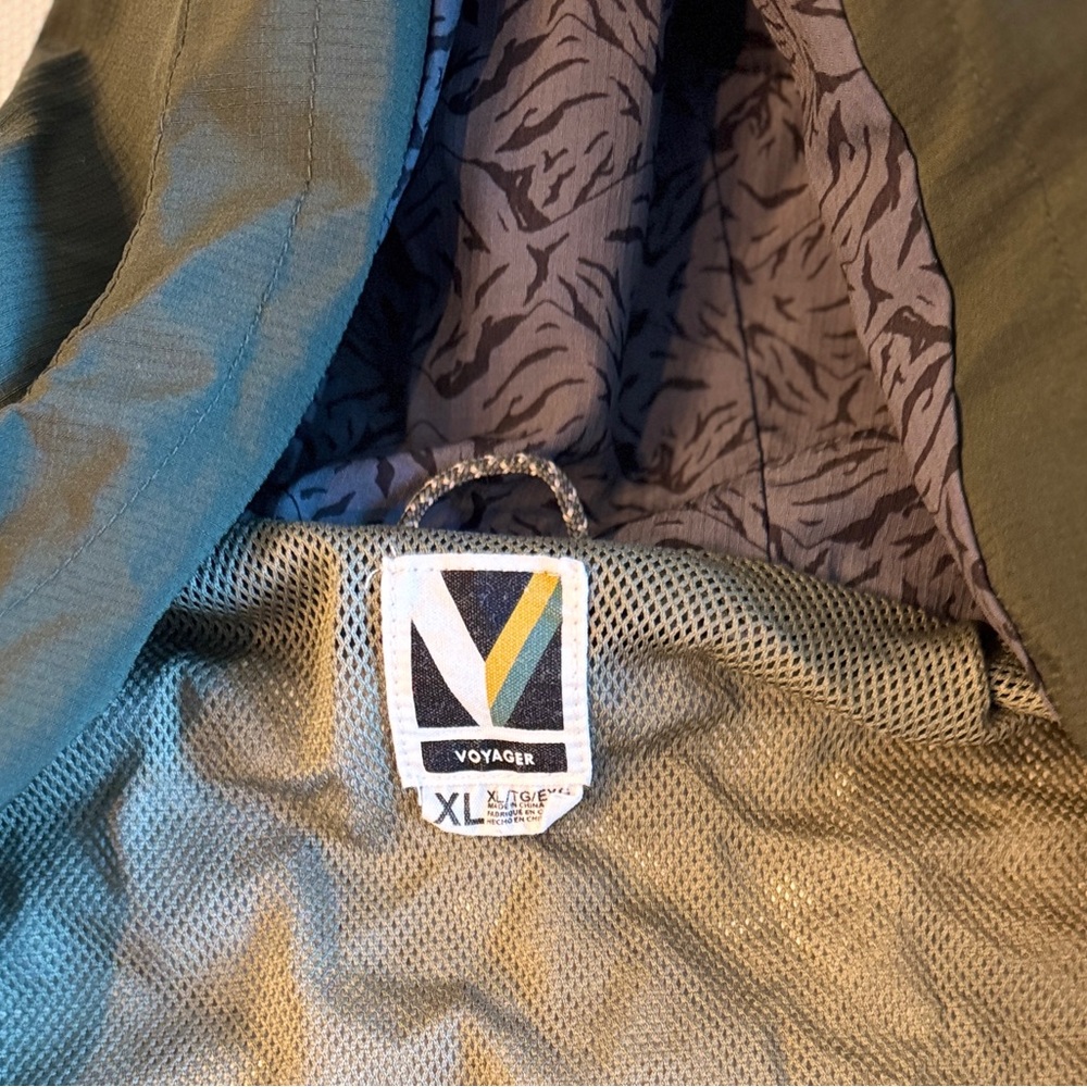 VOYAGER MEN'S WINDBREAKER WIND/ WATER RESISTANT JACKET FOREST NIGHT Size XL - Picture 5 of 6
